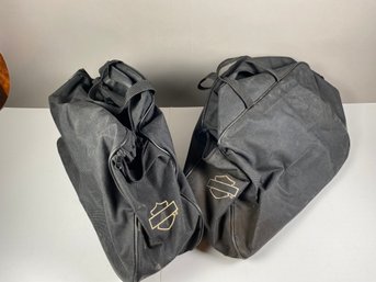 Lot Of Two Used Harley Davidson Cloth Storage Or Carrying Bags