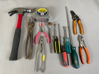 Lot Of Miscellaneous Tools, Great For Beginner Toolkit, Including Hammer, Screwdrivers, Pliers