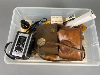 Vintage Camera Equipment & Accessories, Kodak Duaflex, Vivitar Filter, Western Master Exposure Meter