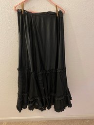 Vintage Black Ruffled Crinoline Petticoat, Formal, Theater Costume