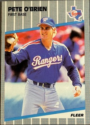 1989 Pete OBrien Fleer Rangers #529