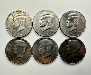 Kennedy Half Dollars - Set Of 6