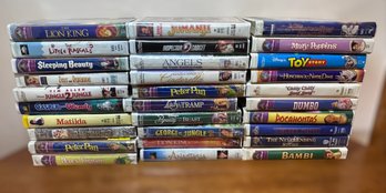 Magnificent Collection Of Disney And Children Movies W/ VCR Player
