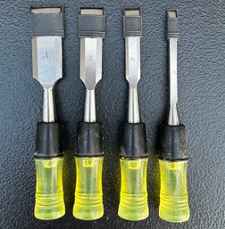 Lot Of 4 Chisels W/ Protective Tips