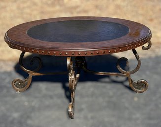 Rustic Antiqued Ashley Furniture Round Coffee Table
