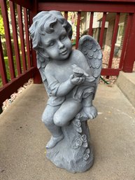 Cast Stone Angel Boy Statue