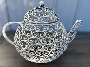 Large Metal Wire Teapot