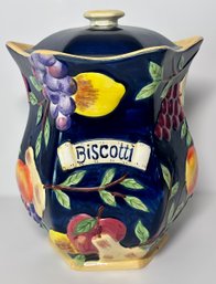 Hand-Painted For Nonnis Biscotti Cookie Jar