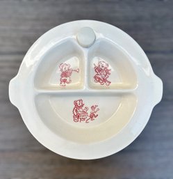 Vintage Excello Warming Porcelain Divided Plate