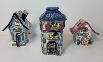 Beautiful Town Collectible Blue Sky Clay Works By Heather Goldminc
