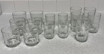 Textured Drinking Glasses And Tumblers - Set Of 15