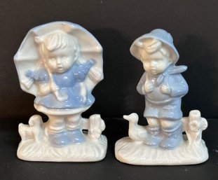 Gift Craft Blue And White Girl And Boy Figurines