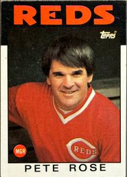 1986 Topps #741 Pete Rose Cincinnati Reds 1st Manager Card