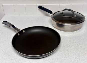 Farberware Nonstick Aluminum Frying Pan And Wearever Sauce Pan W/ Lid