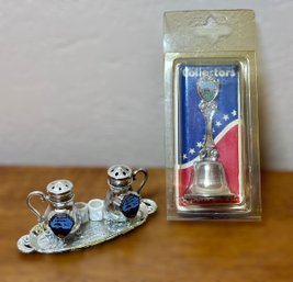 Collectible Mini Salt And Pepper Shakers And Collectible Souvenir Spoon