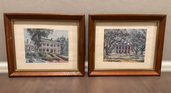 Unique Southern Style Home Framed Prints - Set Of 2