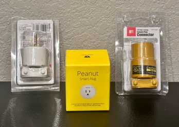 Peanut Smart Plug, Female Plug Connector, Male Plug Connector - Lot Of 3