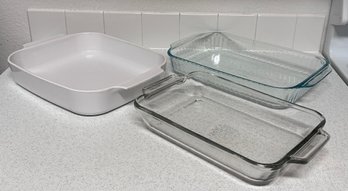 Lot Of Baking Casserole Dishes - Set Of 3