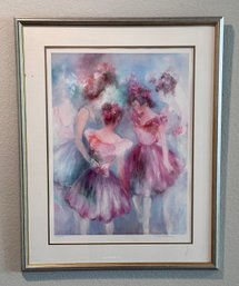 Beautiful Backstage Lithograph Signed By Hilda Rindom And Numbered 97/140