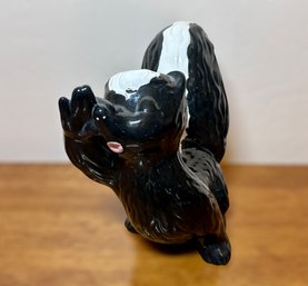 Adorable Vintage Skunk Ceramic Figurine