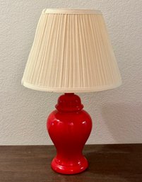 Red Glazed Base Table Lamp