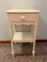 White Vintage French Rustic Style Nightstand