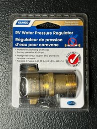 Camco RV Water Pressure Regulator Double Brass