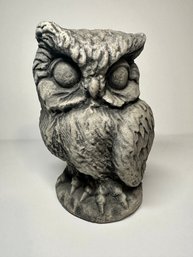 Vintage Concrete Garden Owl Statue