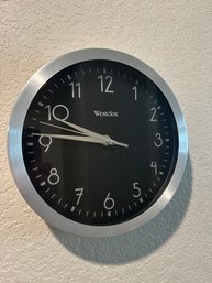 Westclox Black And Crome Clock