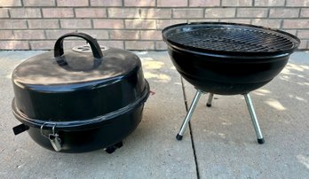 Webber Smokey Joe & Portable Charcoal Grill - Lot Of 2