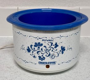 Vintage Rival Delft Blue Crock Pot