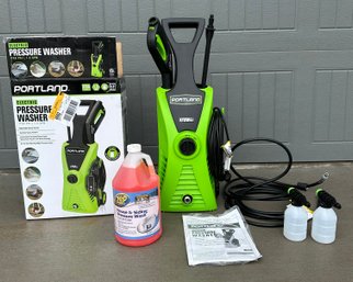 Portland Electric Pressure Washer 1750 Psi W/ Attachments & House And Siding Pressure Wash Concentrate