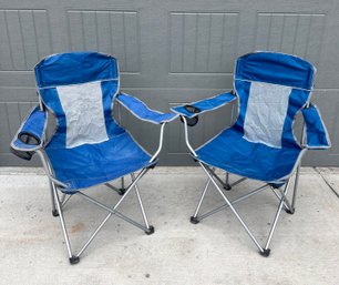 Ozark Trail Comfort Mesh Chairs With Carrying Case Lot Of Two