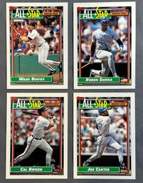 1992 Topps All Star American League Lot Of 4