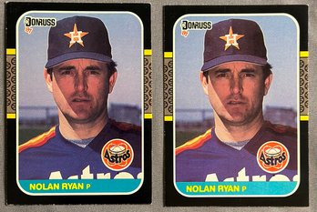1987 Nolan Ryan Donruss Astros #138 Lot Of 2