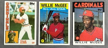 1984, 1986 Willie McGee Tops Lot Of 3