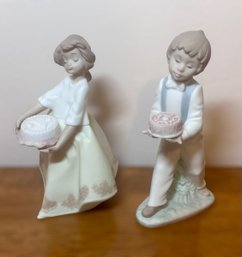 Hand Crafted Porcelain Boy And Girl Figurines
