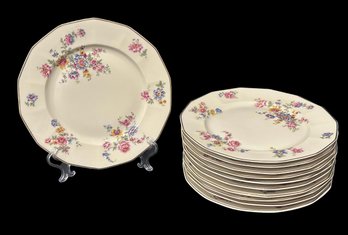 Floral Field Haviland Finest French China Dinner Plates - Set Of 11