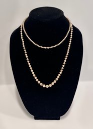 Gorgeous Monet Simulated Pearl Necklaces - Set Of 2