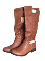 Brand New Cognac Jeossy Fashion Riding Boots - Size 8.5