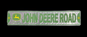 Metal John Deere Road Street Sign