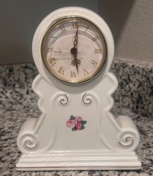 Porcelain Floral Decorative Table Clock