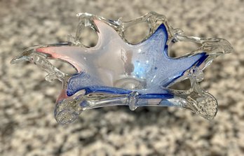 Beautiful Blown Glass Starfish Bowl
