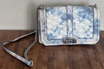 Rebecca Minkoff Blue And White Quilted Leather Crossbody