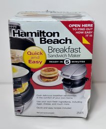 Unused Hamilton Beach Breakfast Sandwich Maker