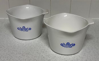 Blue Cornflower Corningware Sauce Bowls - Set Of 2