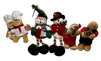 Assortment Of Christmas Decorative Stuffed Animals - Set Of 6