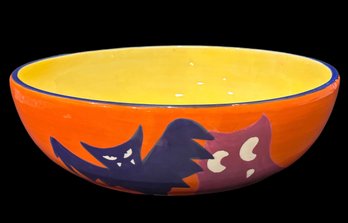 Foreside Halloween Bat Large Ceramic Bowl