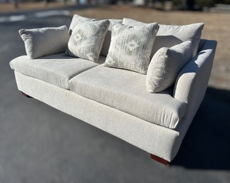 Beautiful Off-white Sofa W/ Throw Pillows