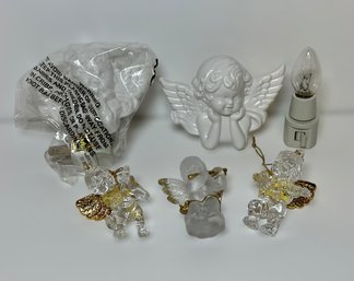 Assortment Of Angel Color Changing Hall Lights And Angel Ornaments